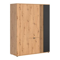 SCHRANK 4 Türen Ezra Holz - Braun, Holzwerkstoff (150.5/195.5/56cm) - Petits-meubles