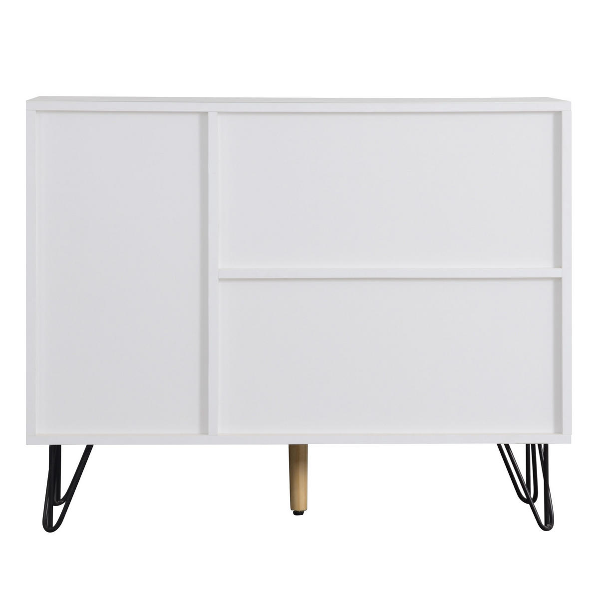 SIDEBOARD 90/30/71.5 cm Weiß/Holzfarben aus MDF und Spanplatte mit Schublade - Naturfarben, Holzwerkstoff (30/71.5/90cm) - OKMYHOME
