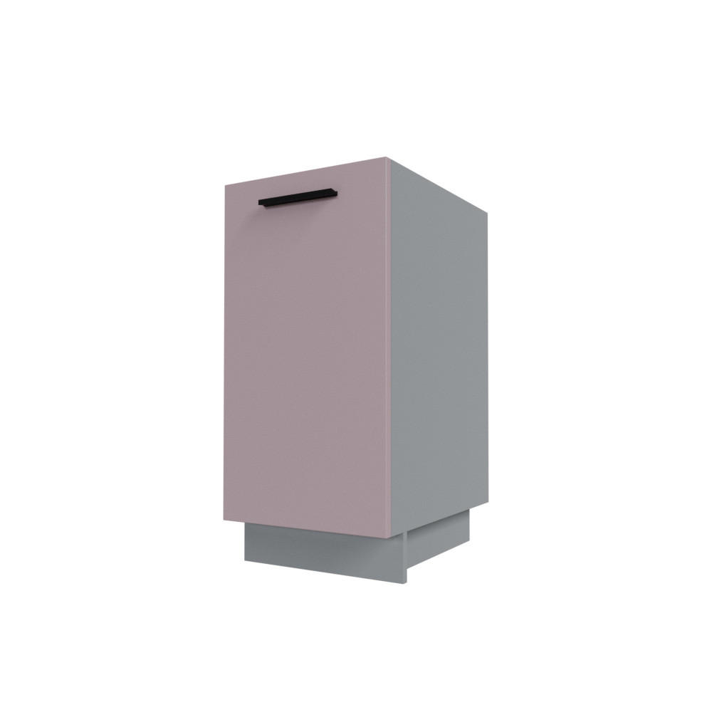 Feldmann-Wohnen Küchenunterschrank Hellrosa, Grau 40x82x50 cm