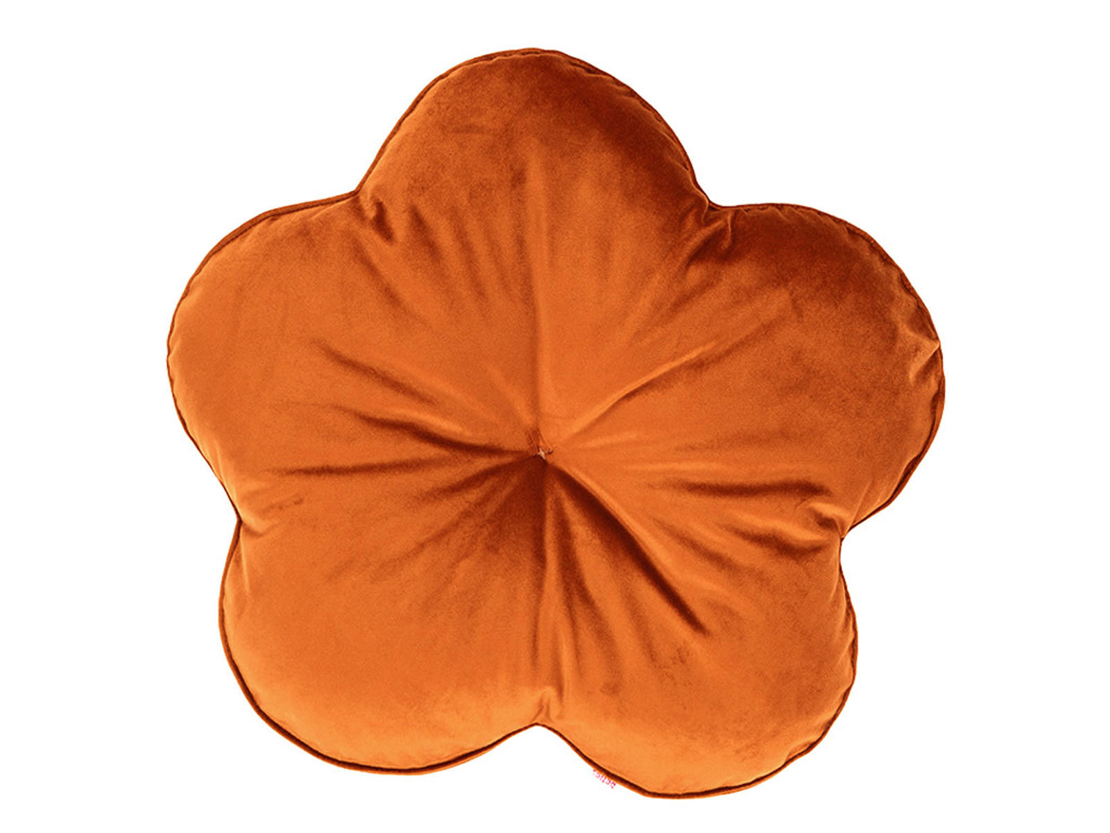 KISSEN-BLUME Samt&Sonders rost-orange 50 cm Ø - Dunkelorange, Textil (50/50cm) - beties Heimtextil