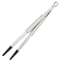 SERVIERPINZETTE Küchenzange Rund - Edelstahl / Silikon - 32 cm - Silberfarben, Metall (32cm)