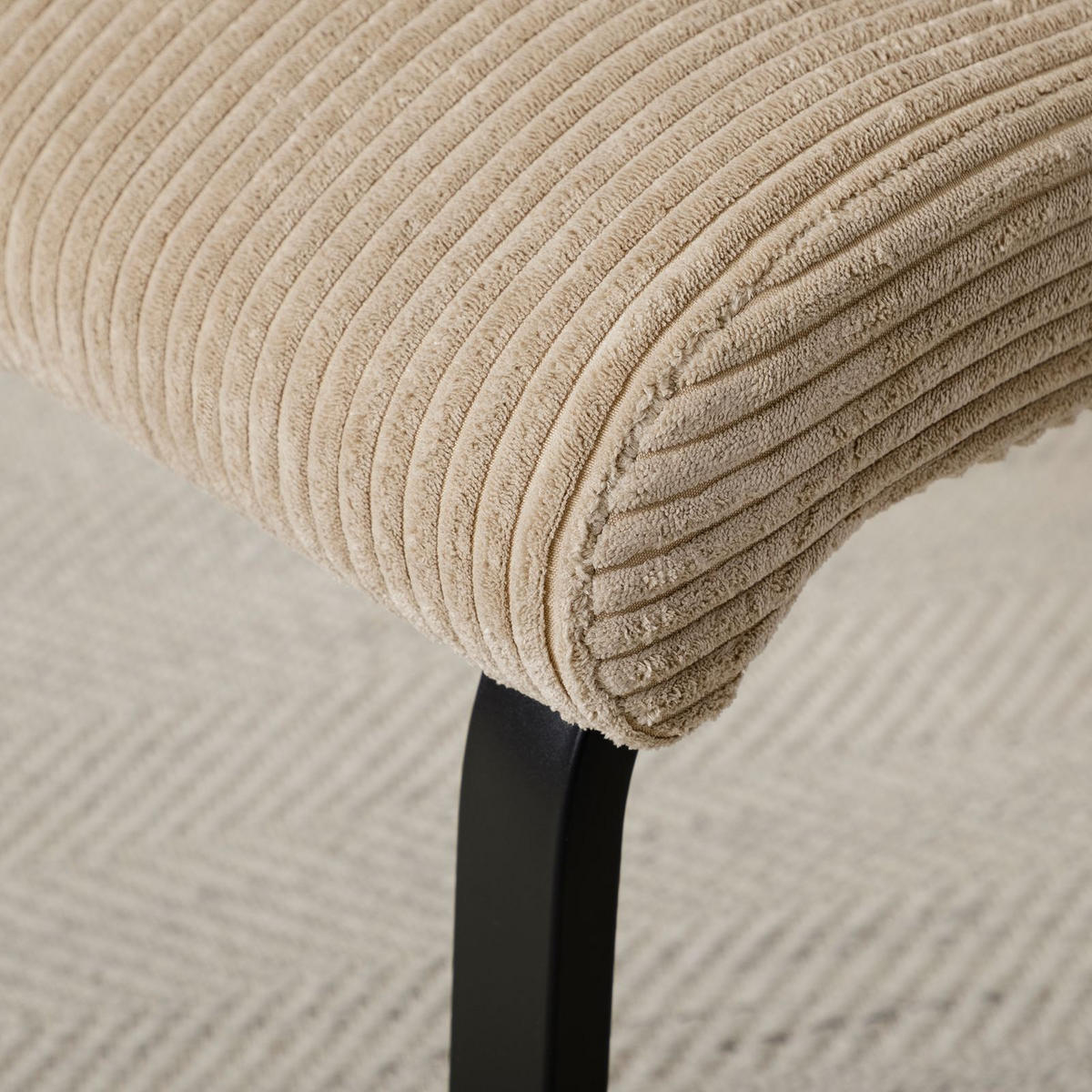 ESSZIMMERBANK MATESE - Beige, Textil/Metall (135/88/58cm) - IDIMEX