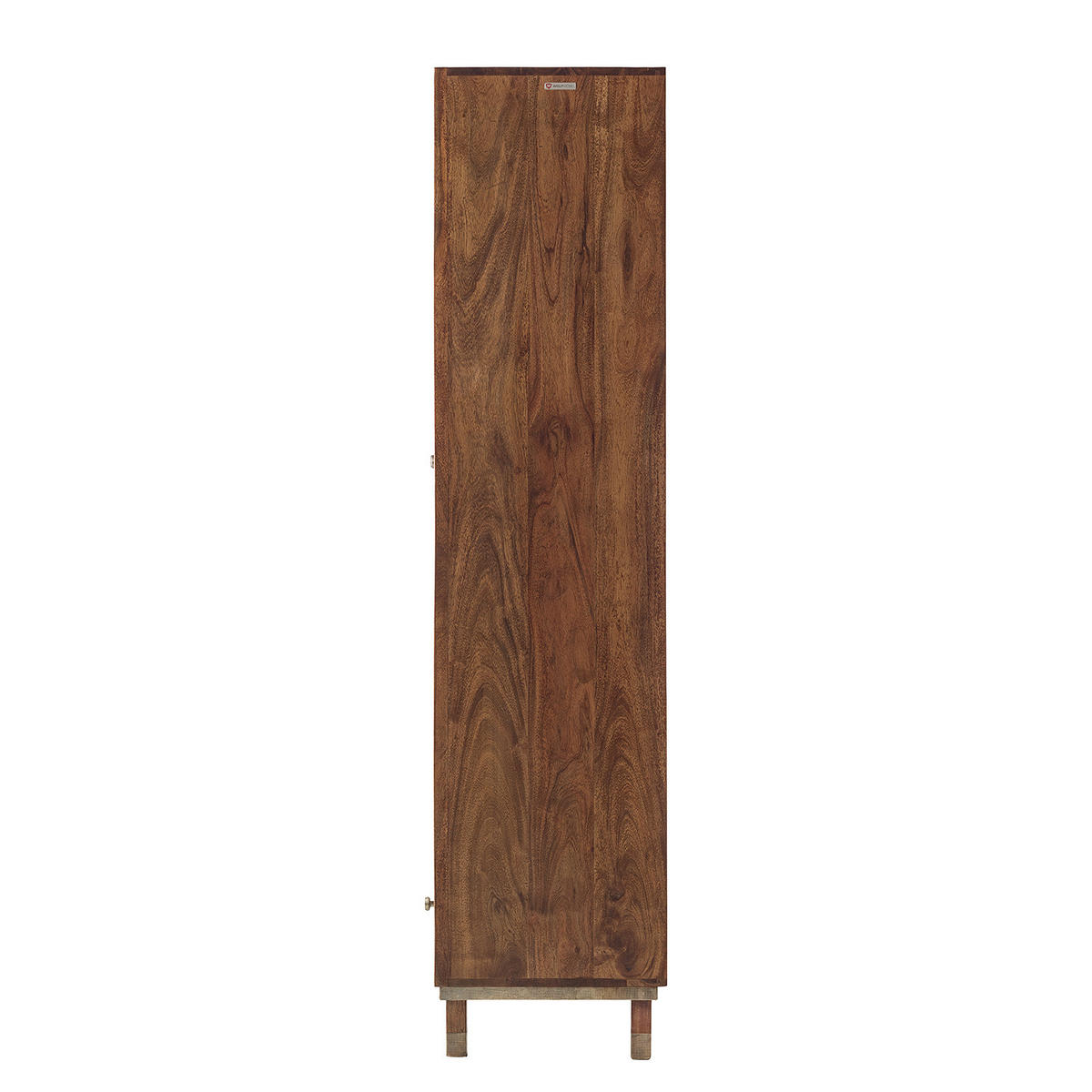 GARDEROBENSCHRANK - Akazie massiv / Metall - Braun/Akaziefarben, Holz (88/192/45cm) - home24