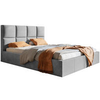 BETT Grau SIM 160x200 cm - Schwarz/Grau, Kunststoff/Textil (160/200cm) - Sepro Meble