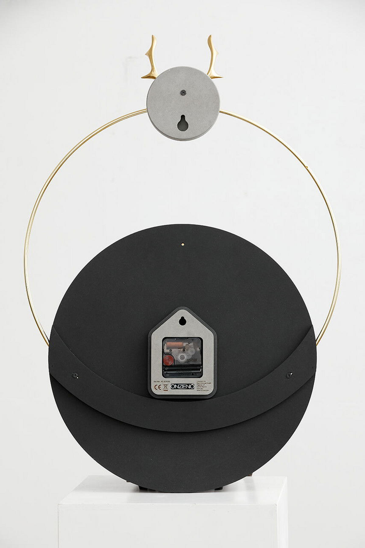 WANDUHR Design Schwarz 45/65 cm - Schwarz, Holzwerkstoff/Metall (45/65/2cm) - ONZENO