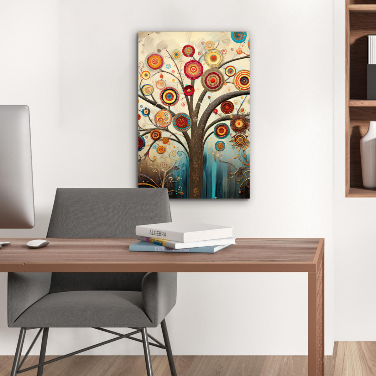 METALLBILD Baum - Baum des Lebens - Farbe 40x60 cm - Braun, Metall (40/60cm) - MuchoWow