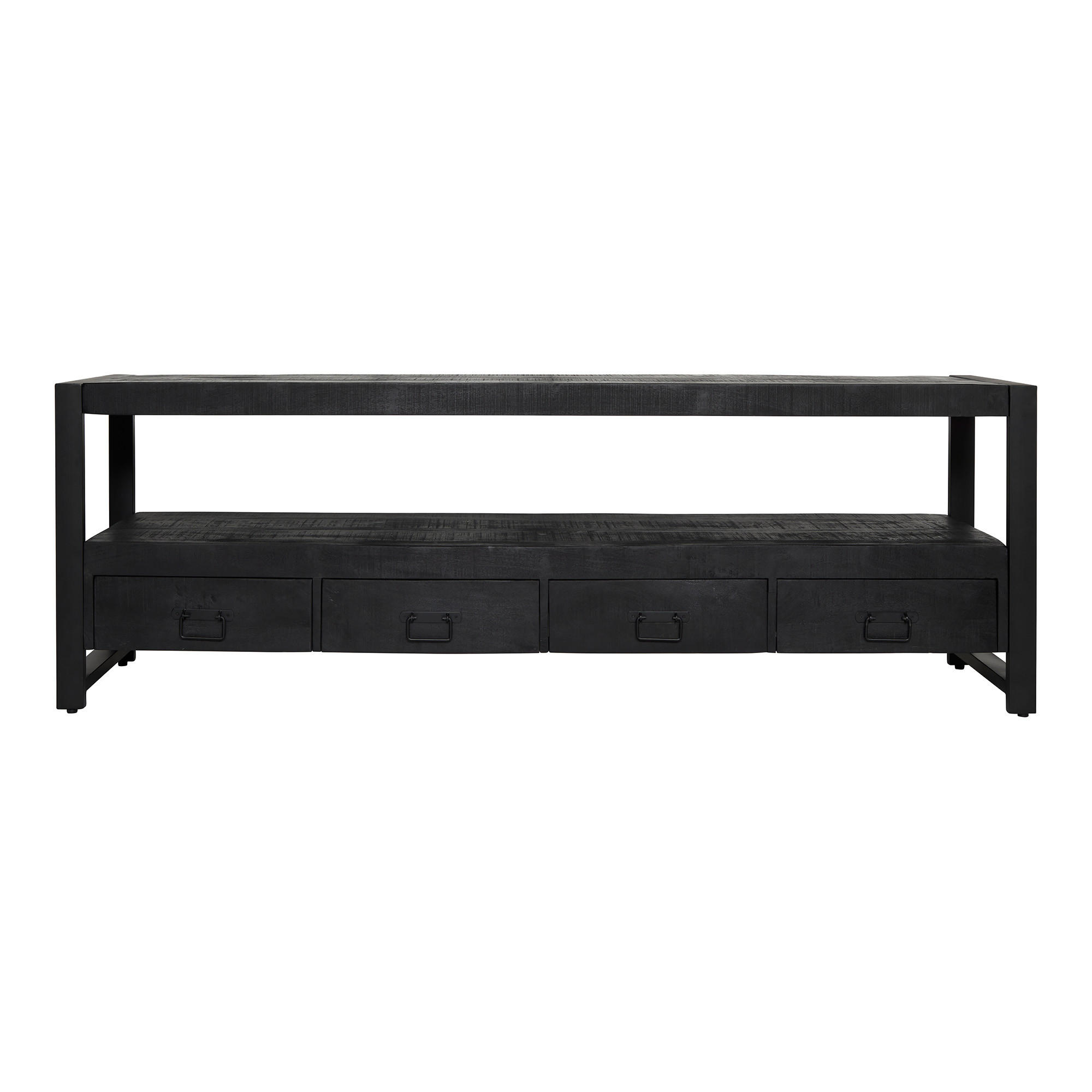 TV-MÖBEL Boaz Schwarz 45/180/60 cm - Schwarz, Holz (180/60/45cm) - Starfurn