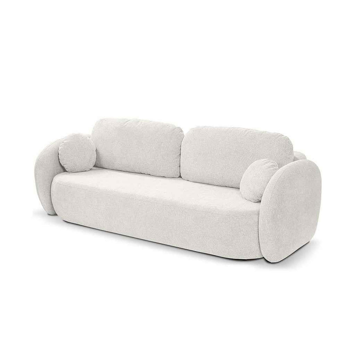 SOFA OLEMO Weiß - Weiß, Textil (238/86.5/101cm) - Pillovely