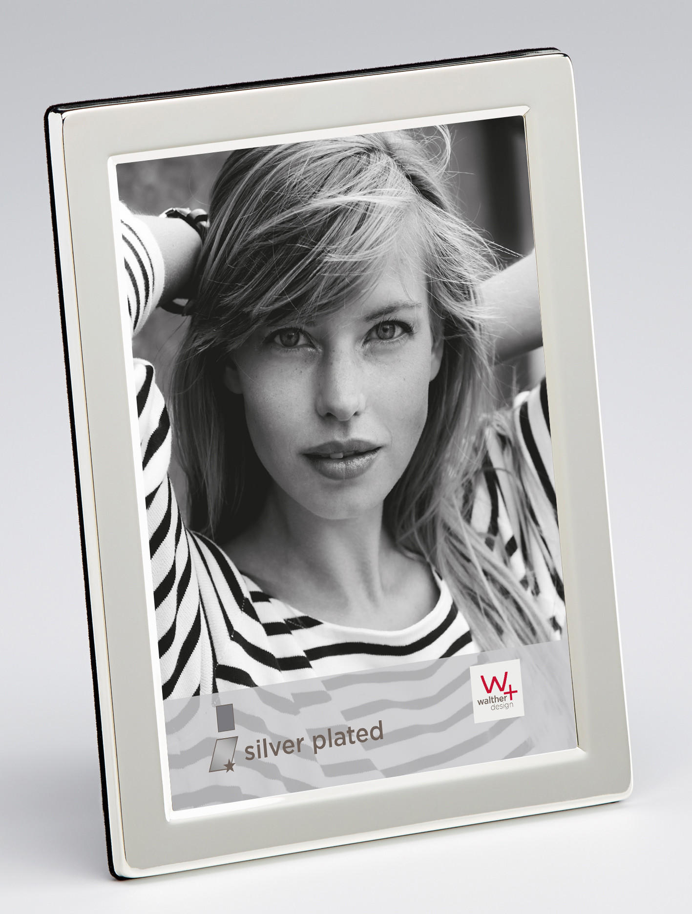 BILDERRAHMEN Lola Portraitrahmen, 10X15 cm, versilbert - Silberfarben, Metall (12.5/17.7/2.2cm) - walther design