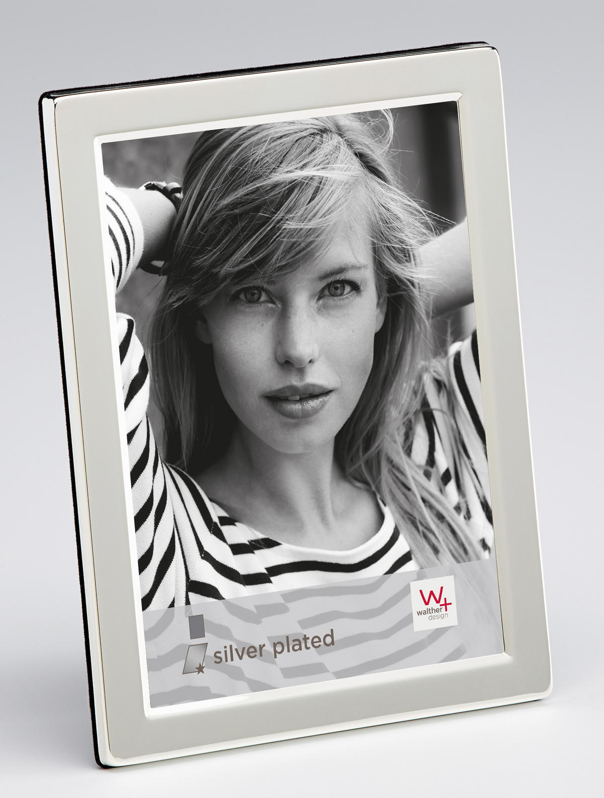 BILDERRAHMEN Lola Portraitrahmen, 10X15 cm, versilbert - Silberfarben, Metall (12.5/17.7/2.2cm) - walther design