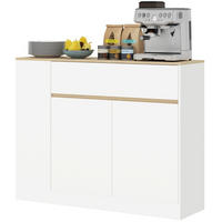 SIDEBOARD mit Schublade und verstellbaren Böden 105 x 30 x 81,5 cm Weiß - Weiß, Holz (30/81.5/105cm) - Meubliv