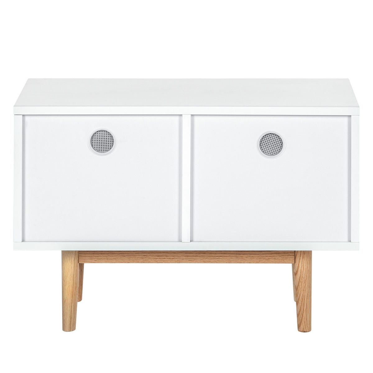 SCHUHKOMMODE - Eichefarben/Weiß, Holzwerkstoff (76/52/37cm) - home24