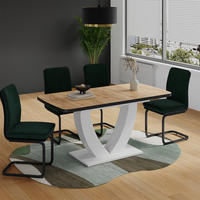 JÍDELNÍ STŮL Fenaro Zlatá síla dub/bílá - bílá/medově dubová, kompozitní dřevo (80/120/77.4cm) - Vicco