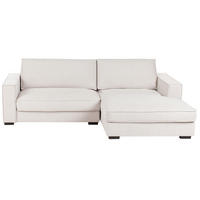 COLȚAR textil bej deschis pe partea stângă Renders - bej, material textil (257/136cm) - Beliani