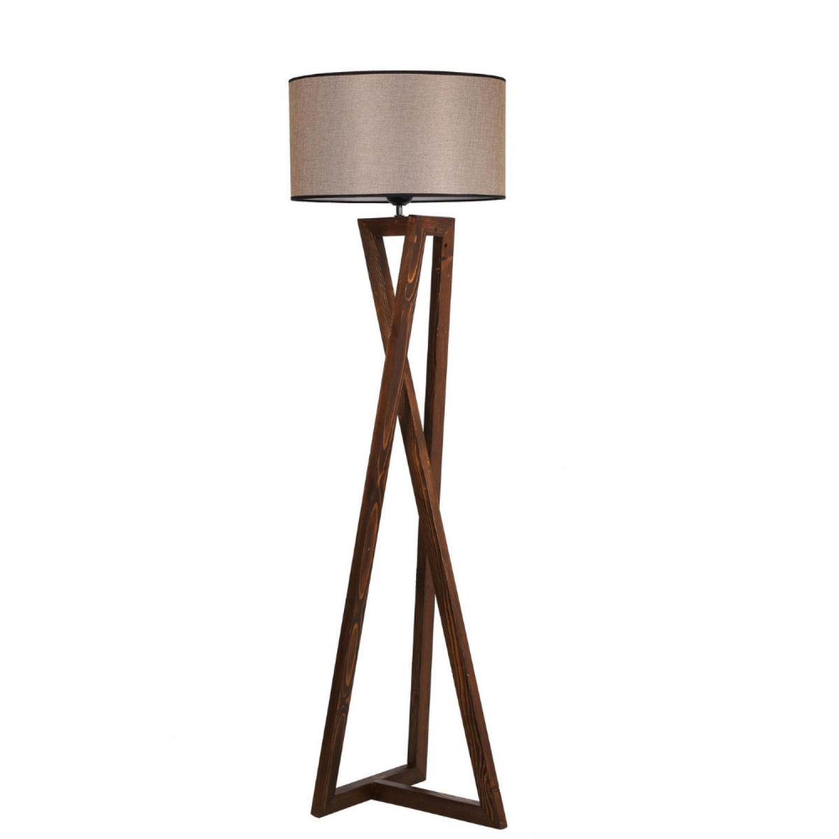STEHLAMPE chloe farbe holz 40w - Braun, Holz (45/149/24cm) - Concept Usine