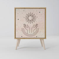 SIDEBOARD DELICATE BEAUTY, Eichefarben, 57,5x42x77,5 cm, Schräge Buchenholzfüße - Eichefarben/Buchefarben, Holzwerkstoff/Buchenholz (57.5/77.5/42cm) - SpaceRebels