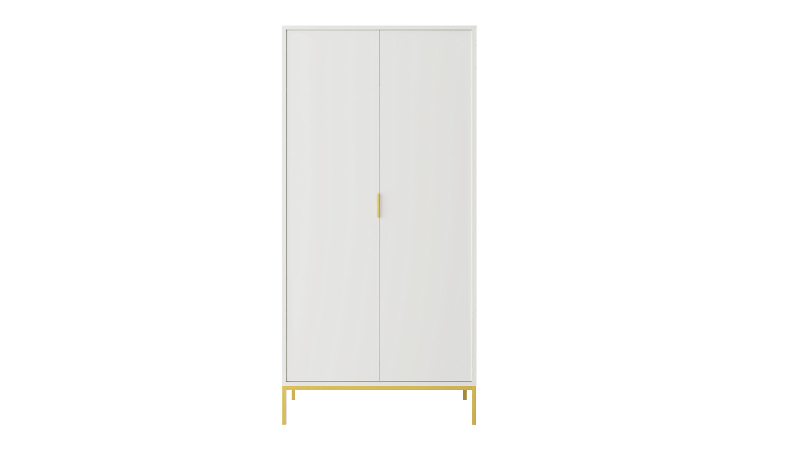 DREHTÜRENSCHRANK Austin 55/205,4/100 cm - Weiß, Holzwerkstoff (55/205/100cm) - Kocot Kids