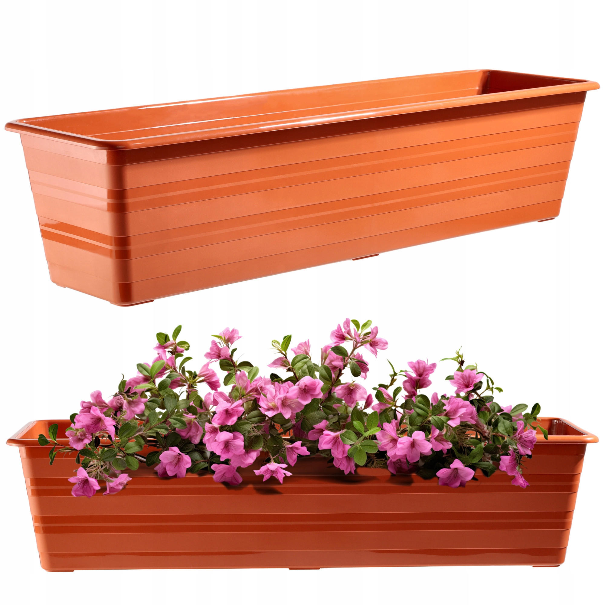 BALKONTOPF 60 cm, Terrakotta - Terra cotta, Kunststoff (17/60cm) - KADAX