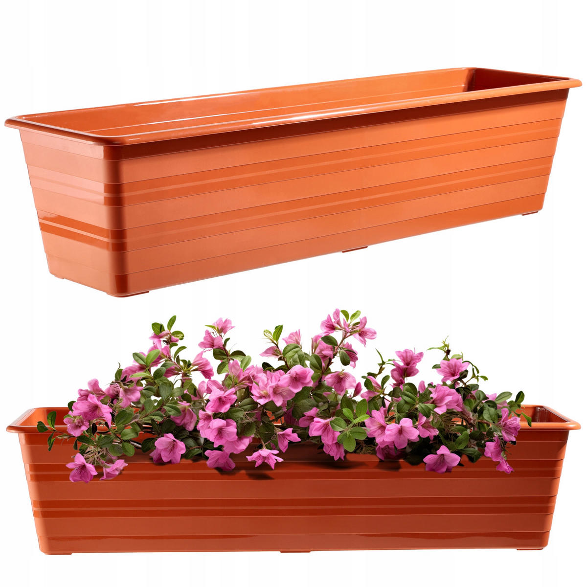 BALKONTOPF 60 cm, Terrakotta - Terracotta, Kunststoff (17/60cm) - KADAX