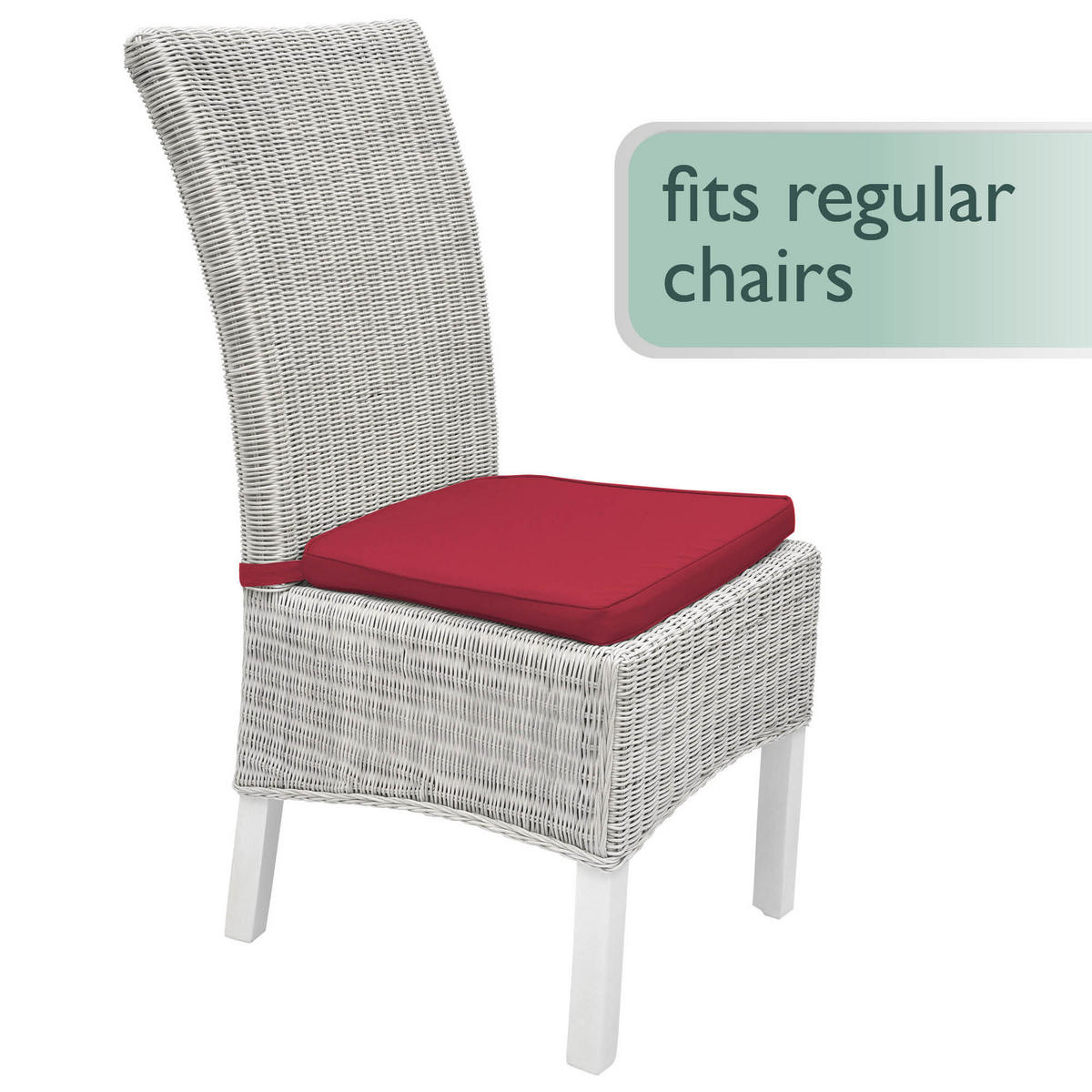 STUHLKISSEN Pia 45/40/5 cm Rot 4tlg - Rot, Textil (40/45cm) - Beautissu 