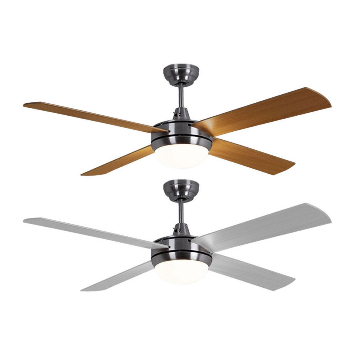 DECKENLEUCHTE Braun Metall Glas mit Fernbedienung - Braun, Glas (132/46/46cm)