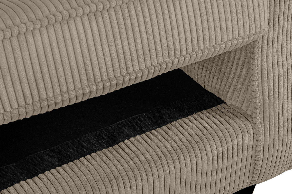 OHRENSESSEL MILES mit Armlehnen, hellbeige - Beige, Holz/Textil (82/105/97cm) - KONSIMO®