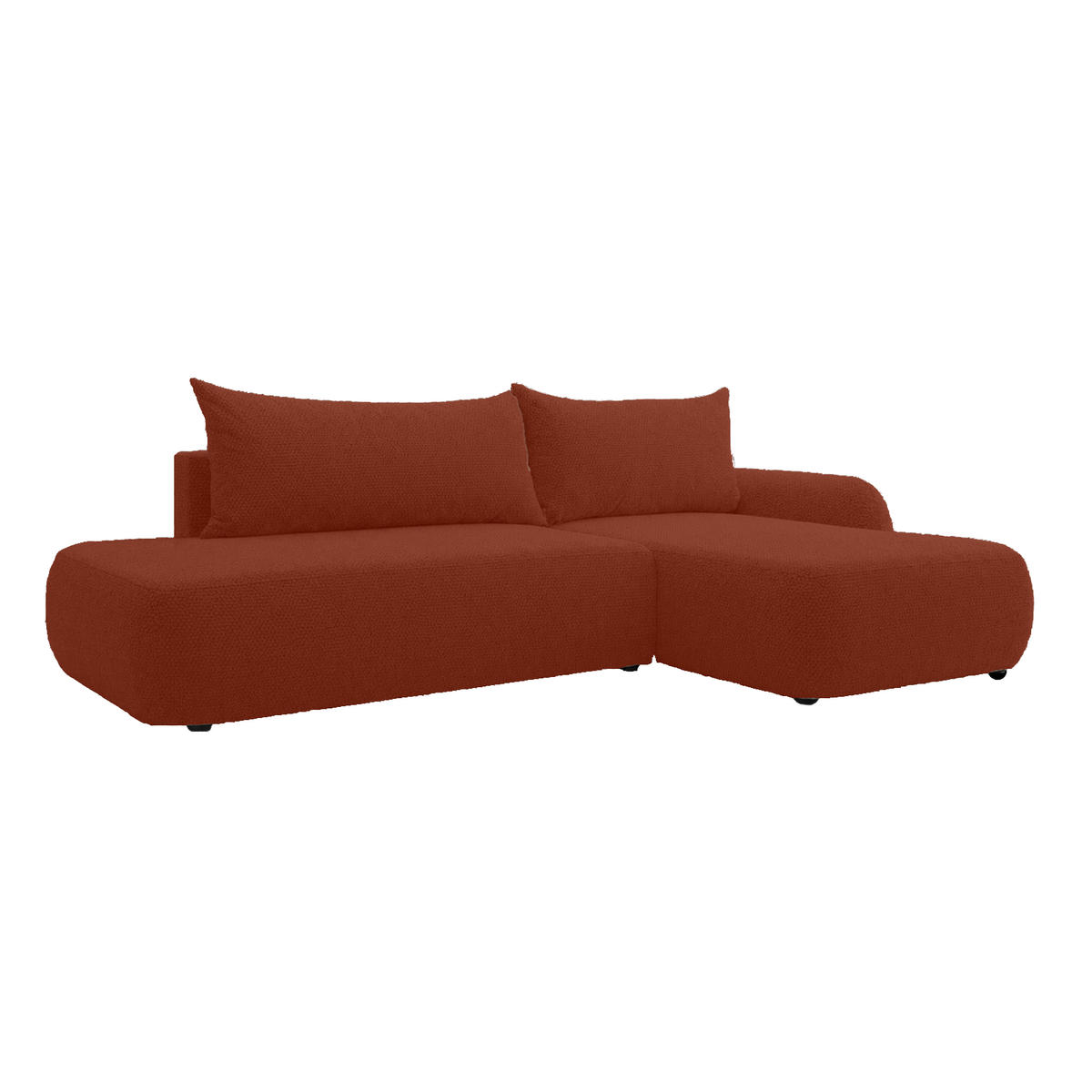 ECKSOFA Munduk I mit Schlaffunktion, Dunkelorange - Dunkelorange, Textil (302/184cm) - Fedve