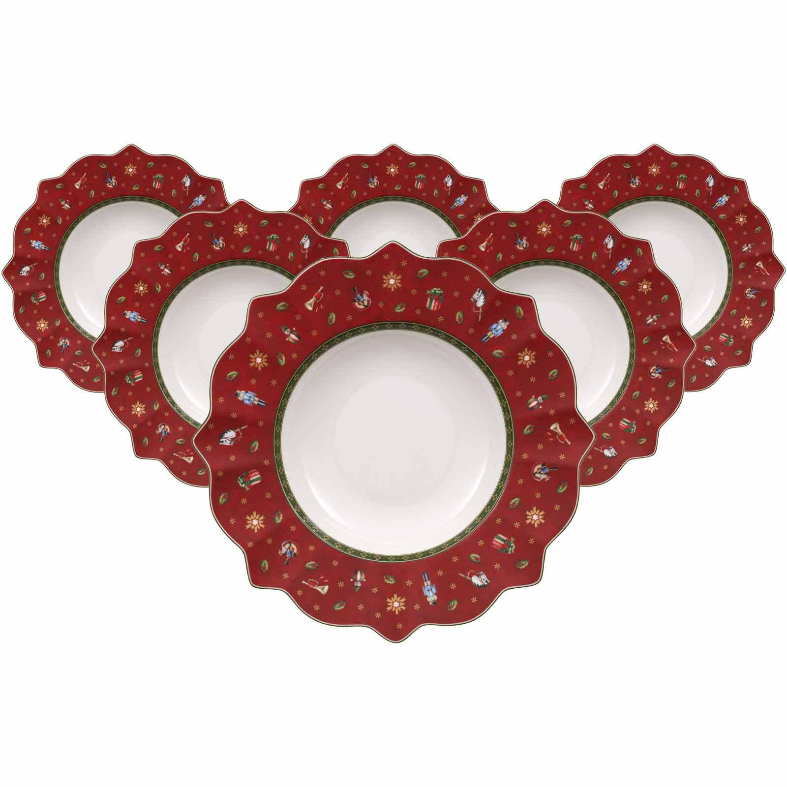 SUPPENTELLER Toy's Delight rot ø 26,4 cm 6er Set - Rot, Keramik (26.4cm) - Villeroy & Boch