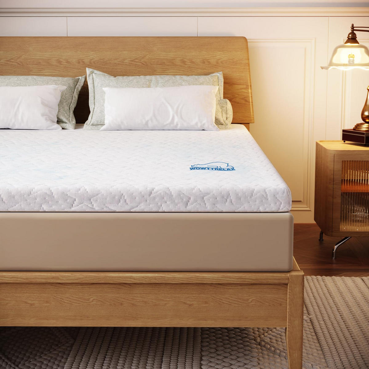 MATRATZE 90x190 cm 6 cm Komfortschaum Weiß - Weiß, Textil (90/190cm) - Rattrix