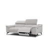 RELAXSOFA FIERO 3-Sitzer mit 1 Relaxfunktion, hellgrau - Hellgrau/Schwarz, Holzwerkstoff/Textil (212/82/103cm) - Courtois Laville