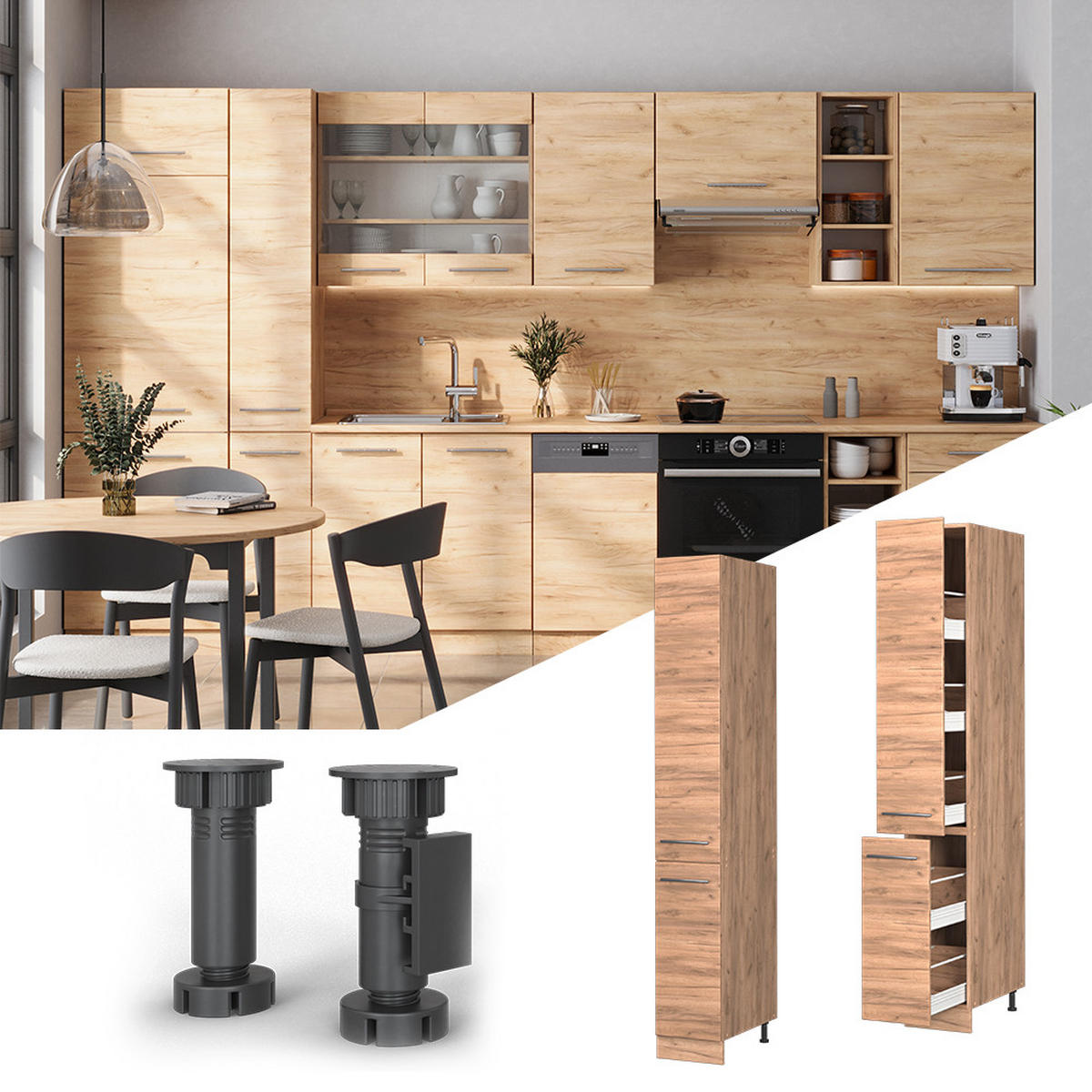 LÉKÁRNIČKOVÁ SKŘÍŇKA Fame-Line Zlatý mocný dub - medově dubová, kompozitní dřevo (30/206.8/58cm) - Vicco