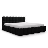 POLSTERBETT ALMA 160 x 200 cm, Bubble, Bouclé, schwarz - Schwarz, Textil (160/200cm) - Labett