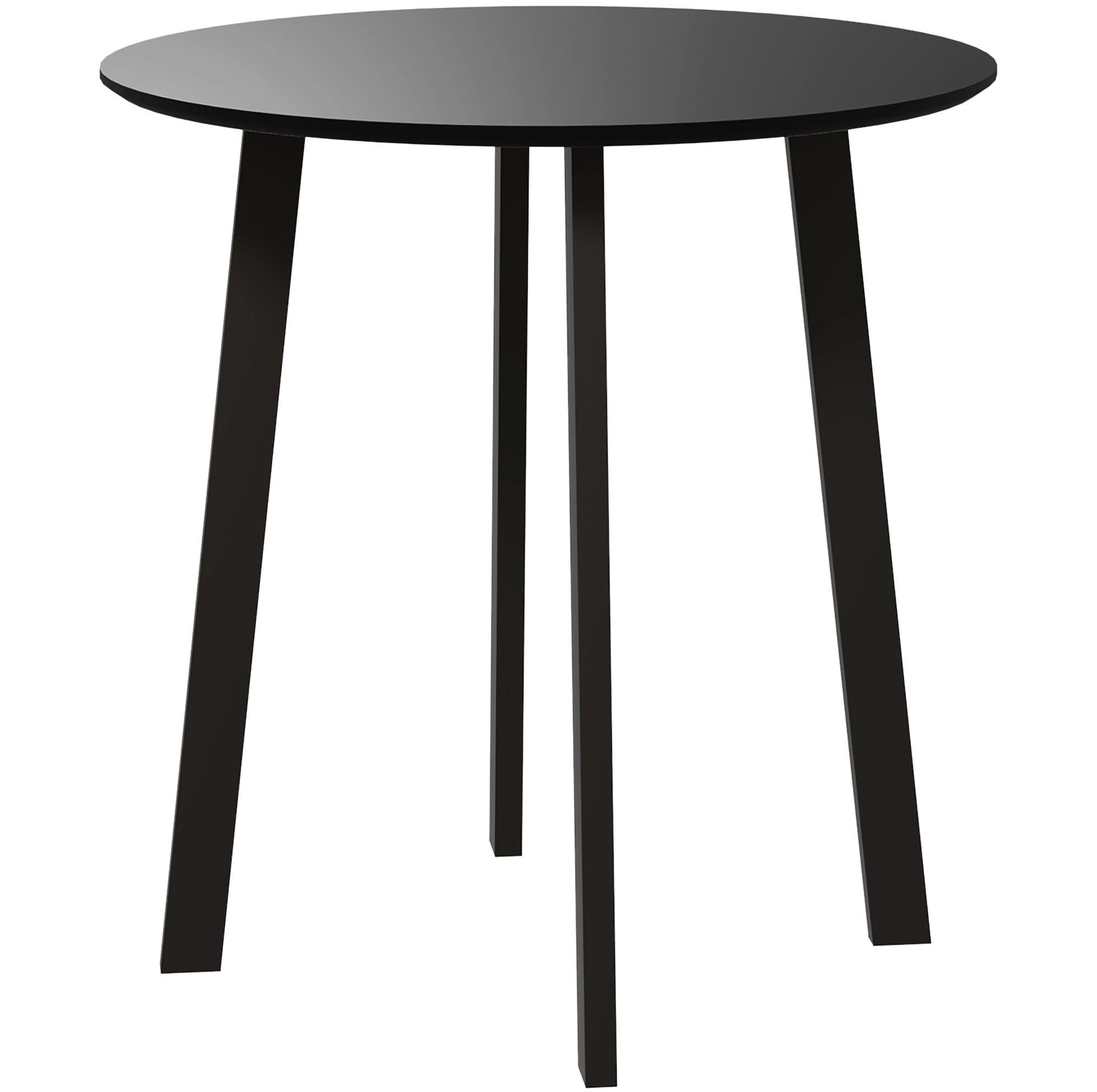 ESSTISCH 72/72/75 cm Schwarz mit Hochglanz und abgeschrägten Beinen - Schwarz, Holzwerkstoff (72/72/75cm) - OKWISH