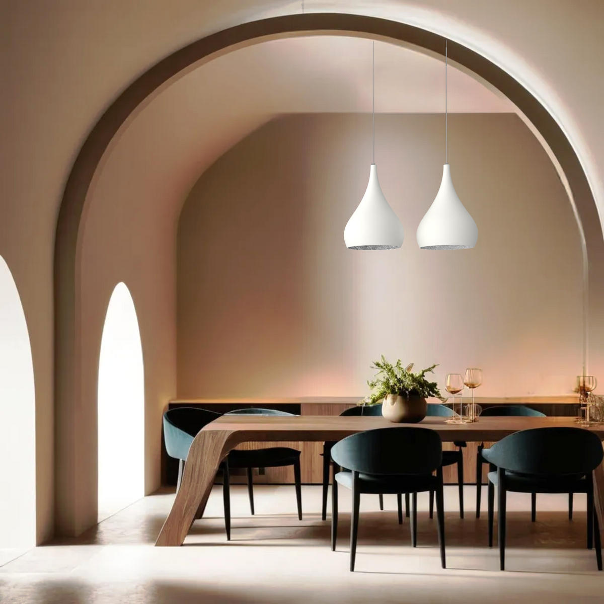 HÄNGELEUCHTE - Weiß, Metall (55/25/55cm) - Lumicom