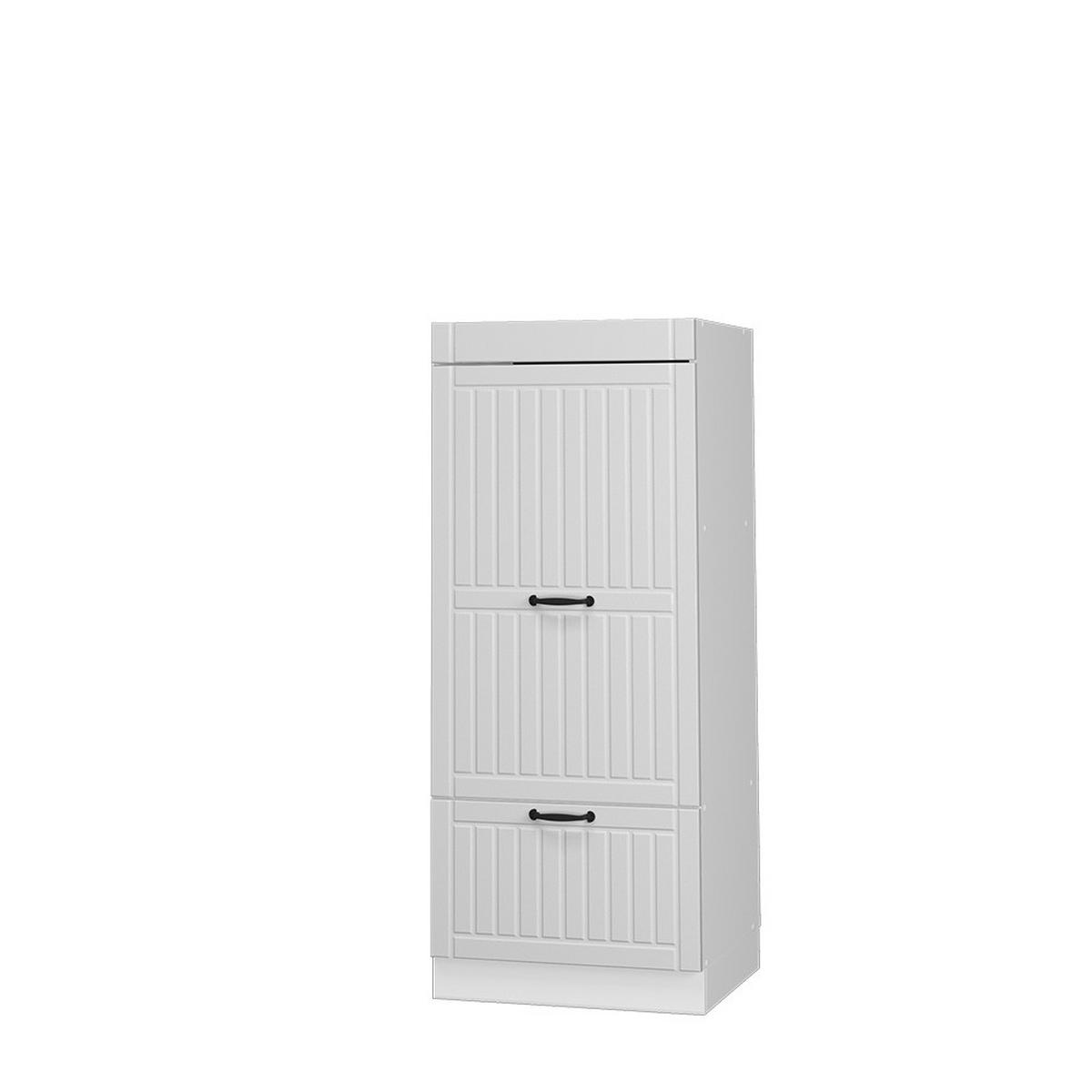 MIKROWELLENSCHRANK Fame-Line Weiß Landhaus 60 cm - Weiß, Holzwerkstoff (60/153.6/58.1cm) - Vicco
