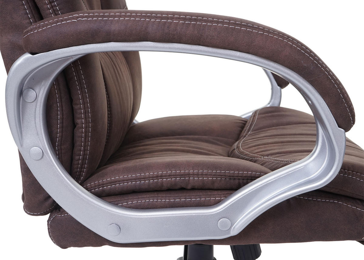 DREHSTUHL HxBxT 120x73x78cm Sitzhöhe 48cm Stoff/Textil Wildleder-Optik vintage Braun - Braun, Kunststoff (73/120/78cm) - PROREGAL