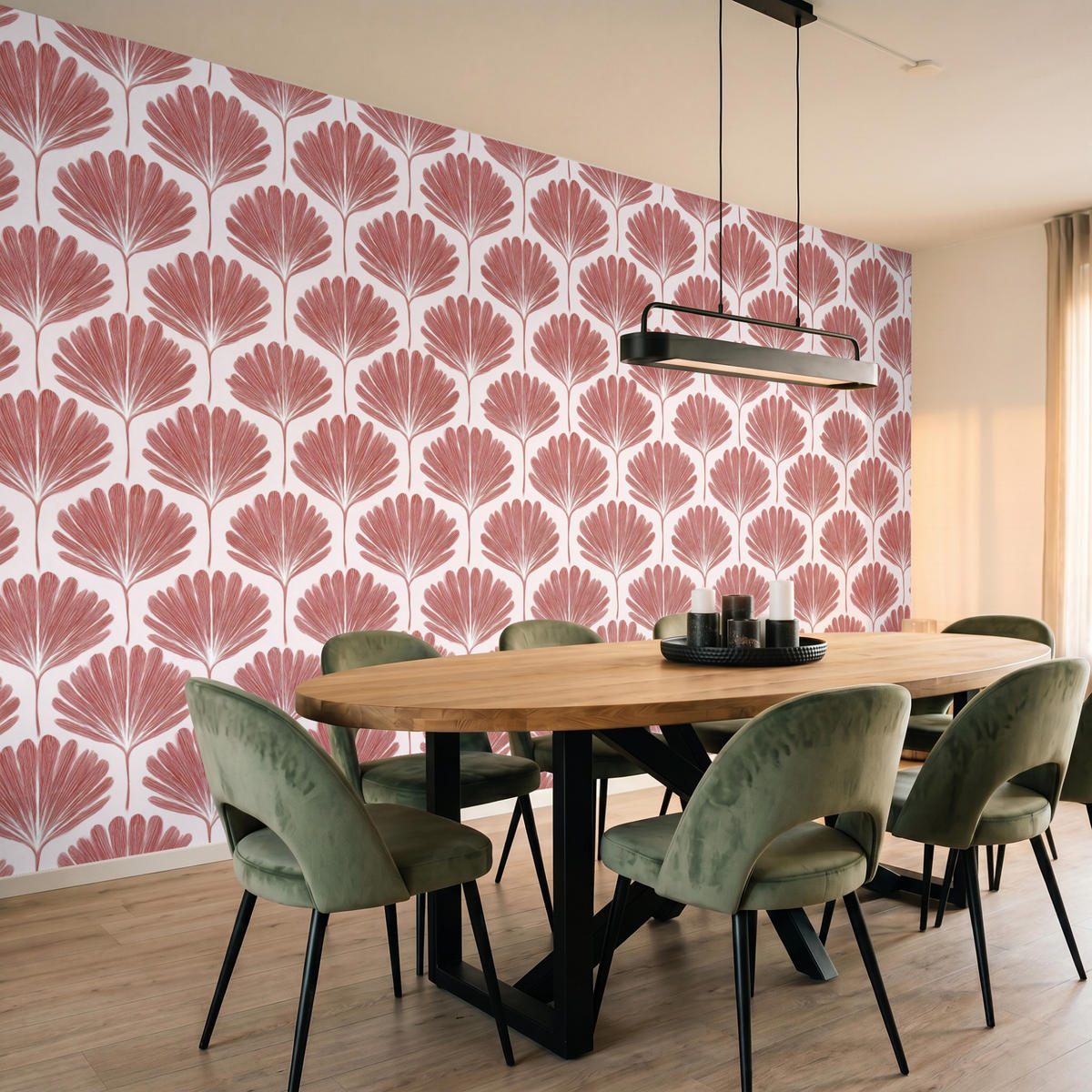 TAPETE - Fächer - Motiv - Terra - 400x220 cm - Rotbraun, Papier (400/220cm) - OnlyWow