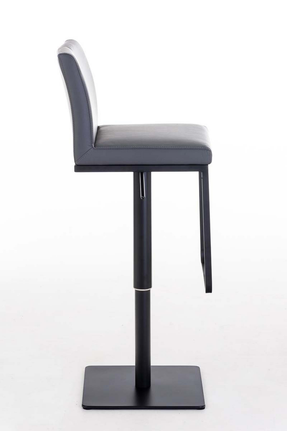 BARHOCKER Panama 42x44x86 cm grau - Grau, Leder (42/86/44cm) - furnicato