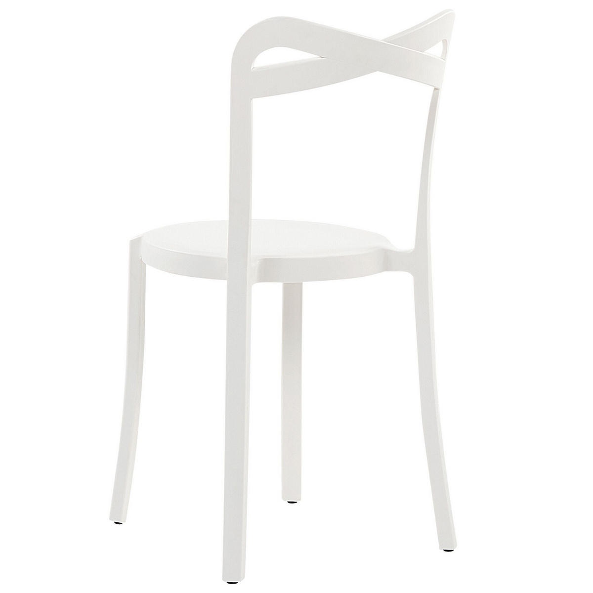 GARTENSTÜHLE 4er-Set Kunststoff weiß Camogli - Weiß, Kunststoff (38/80/40cm) - Beliani