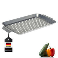 GRILLPLATTE, silber, Metall - Edelstahlfarben, Metall (18.5/1.8/32cm) - bremermann