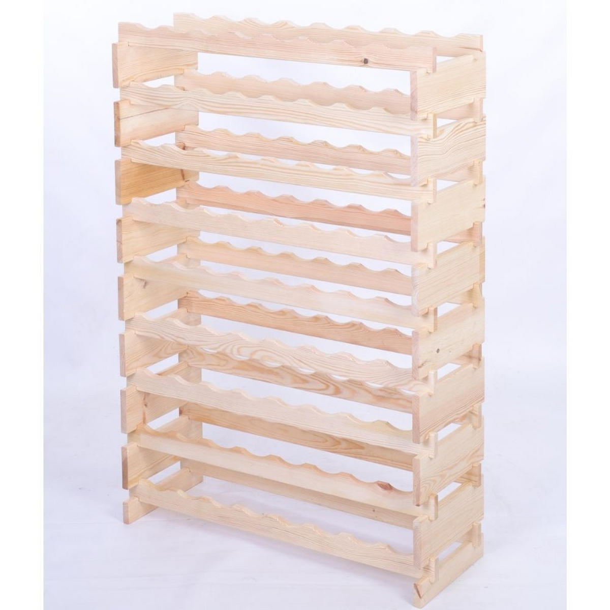 WEINREGAL VINOTECA FLEX PRO HxBxT 121x84x28cm 72 Flaschen auf 9 Ebenen Natur unbehandelt - Naturfarben, Holz (84/121/28cm) - PROREGAL