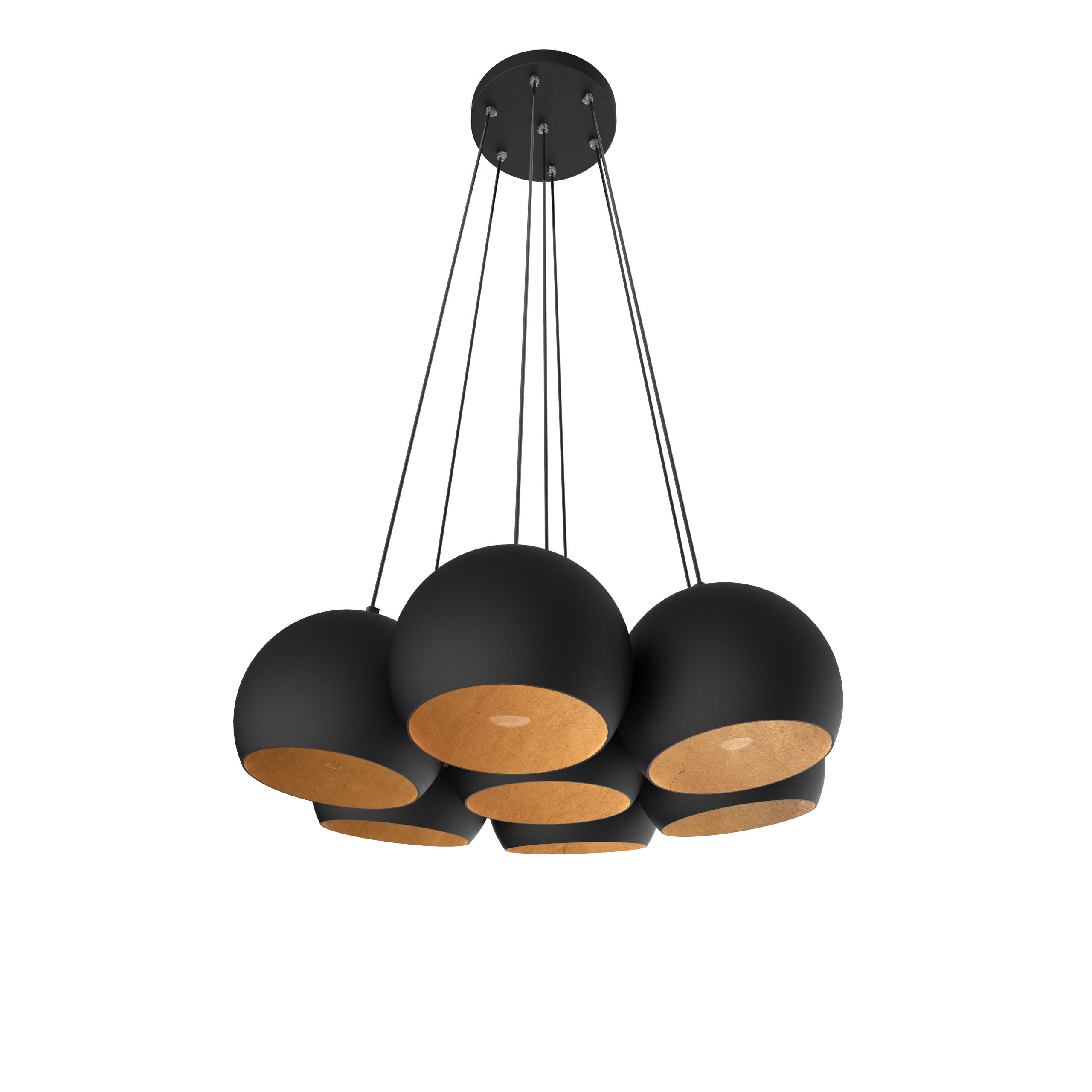 HÄNGELEUCHTE - Goldfarben, Metall (25/25/20cm) - Lumicom