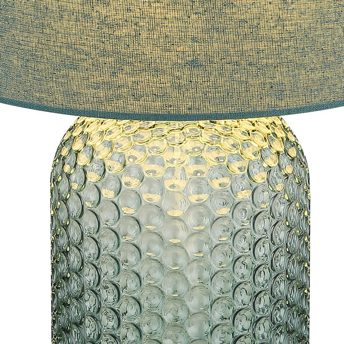TISCHLEUCHTE Glas Textil Blassgrün - Grün, Glas (26.5/26.5/50cm) - Globo Lighting