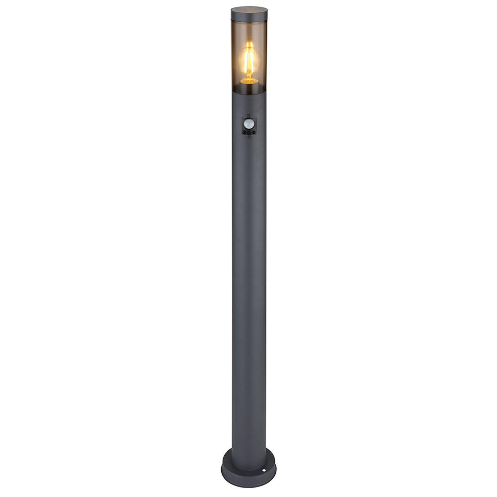 LED STEHLEUCHTE BOSTON Anthrazit Edelstahl - Anthrazit, Metall (12.7/12.7/110cm) - Globo Lighting