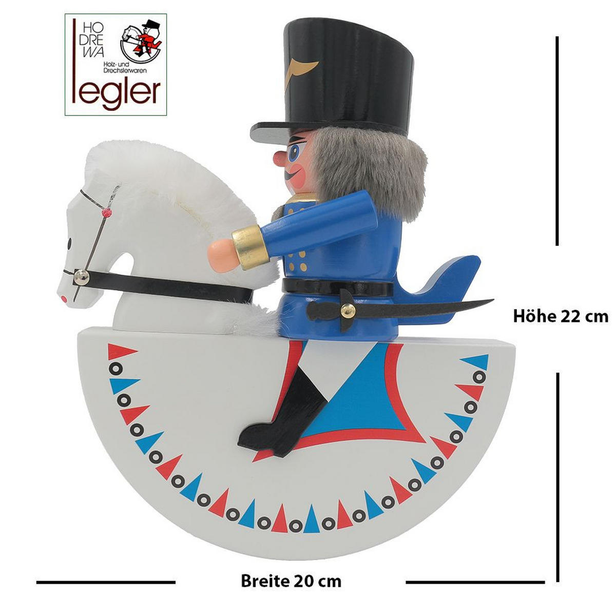 NUSSKNACKER Reiterlein Blauer Husar 22 cm - Blau, Metall (20/22/8.5cm)