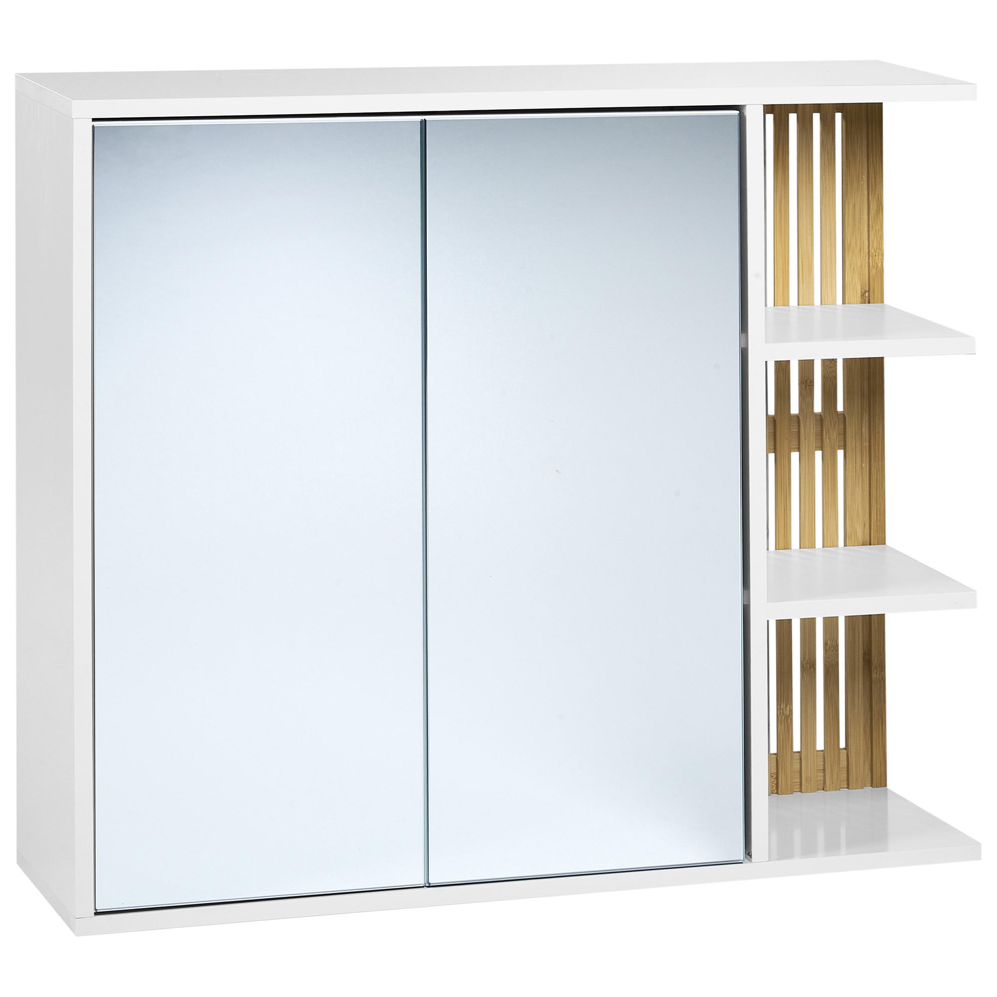 DULAP CU OGLINDA PENTRU BAIE 80/70 cm alb Nubes