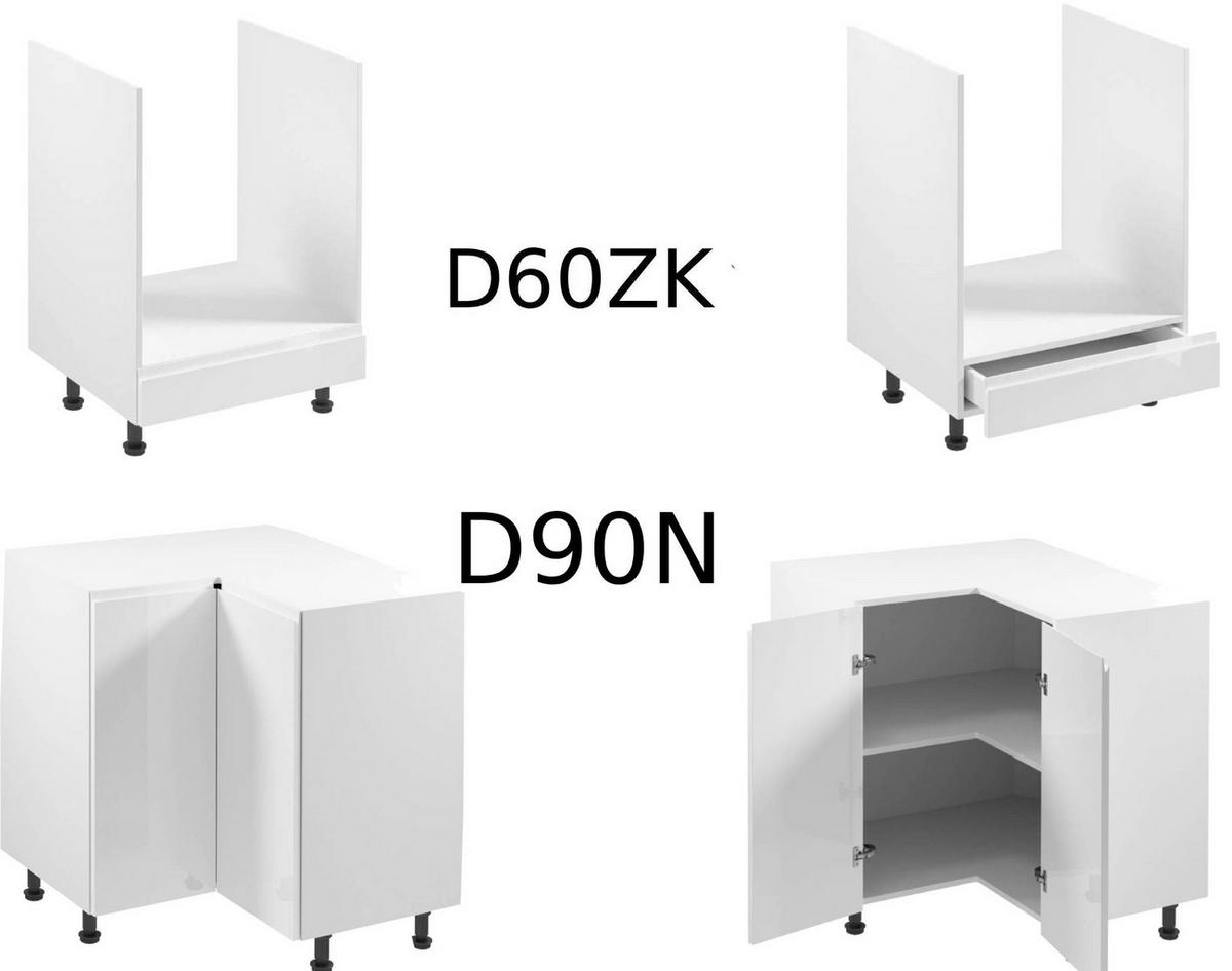 ECKKÜCHE 330x 210 cm - Aspen K54 -M330 in Weiß/Hochglanz - Weiß Hochglanz, Holz (540/212/210cm)