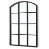 FENSTERSPIEGEL Bogenrahmen 76/52 cm - Schwarz, Glas (52/76/3cm) - Giftdecor
