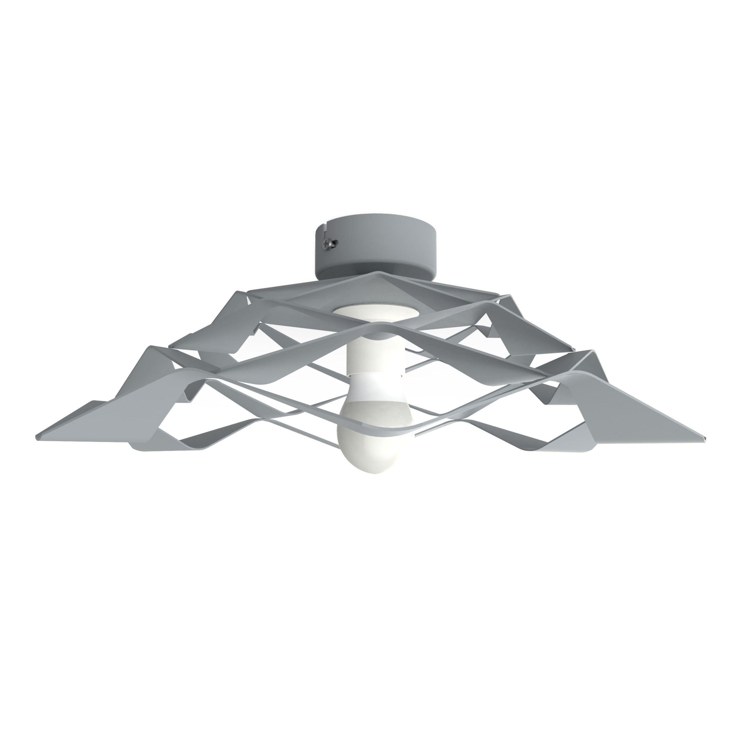 DECKENLEUCHTE - Grau, Metall (40/40/13cm) - Lumicom