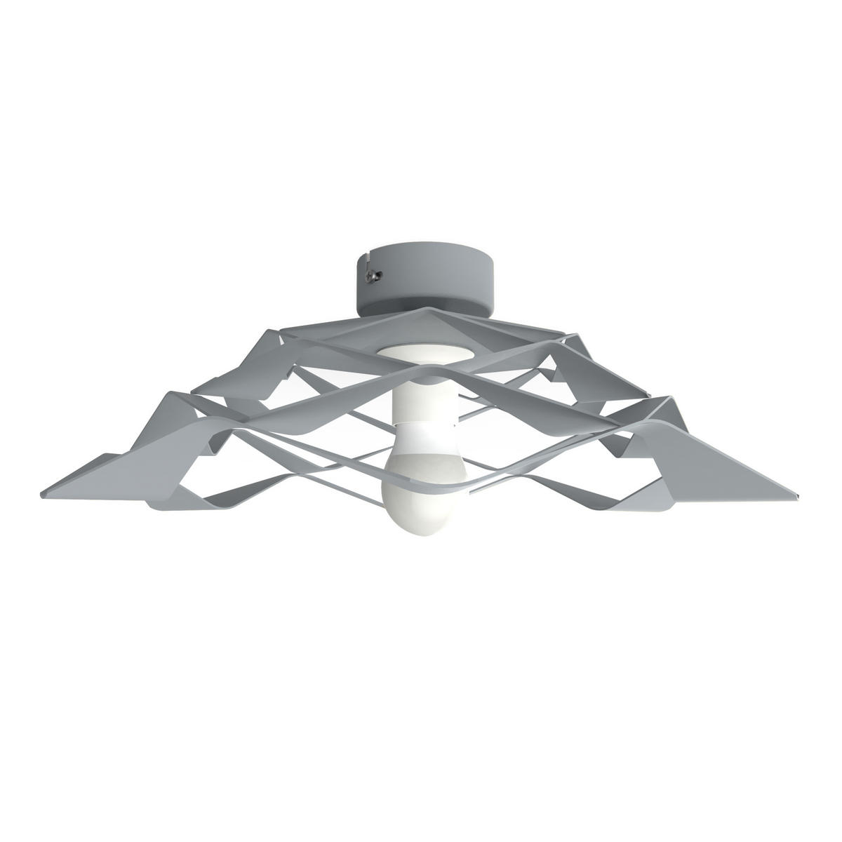 DECKENLEUCHTE - Grau, Metall (40/40/13cm) - Lumicom